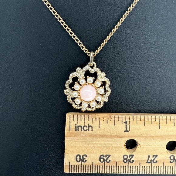 VINTAGE SIGNED SARAH COVENTRY SWEET FLOWER PENDANT NECKLACE - Picture 7 of 10